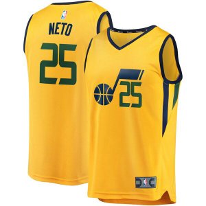 Camiseta Raul Neto 25 Utah Jazz Statement Edition Amarillo Hombre